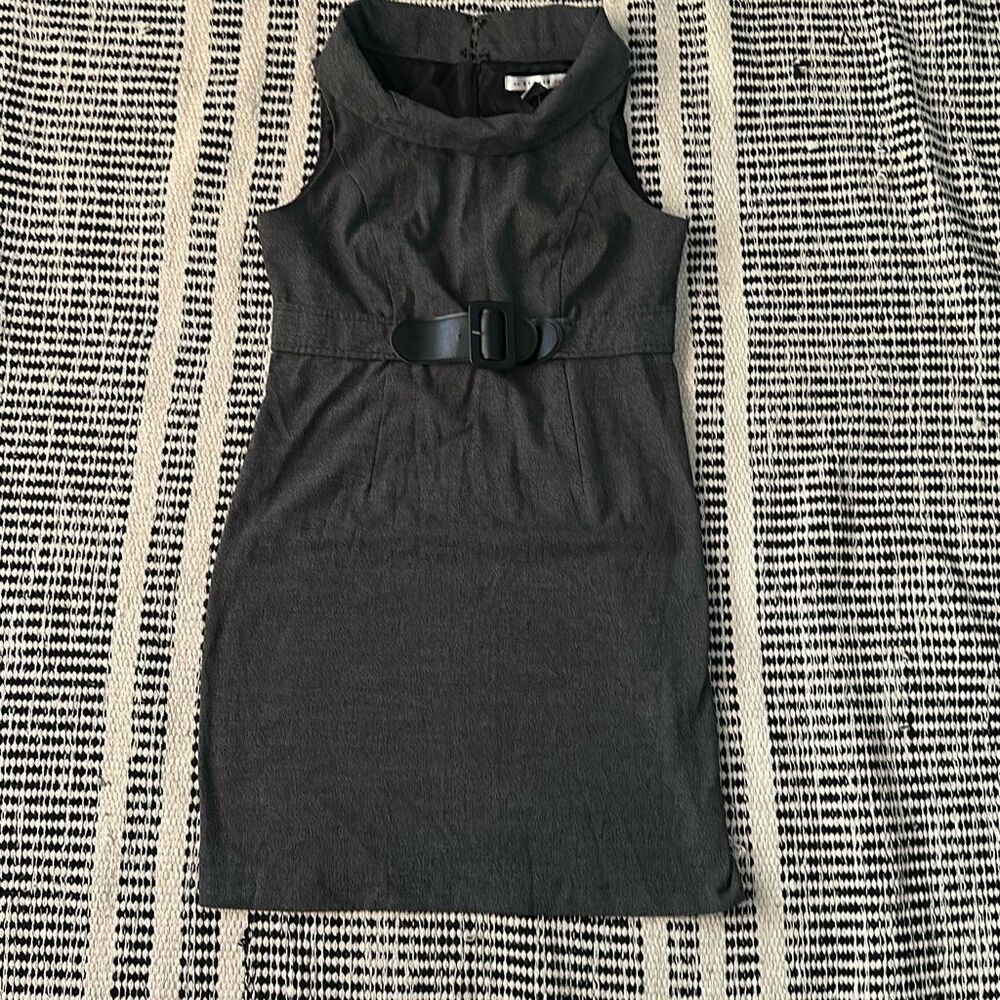 AA Studio Size 10P Gray Sleeveless Dress Career wear wear to work